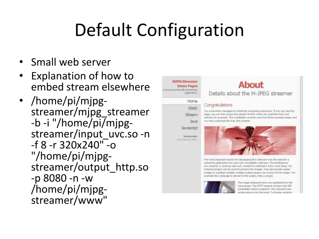 default configuration