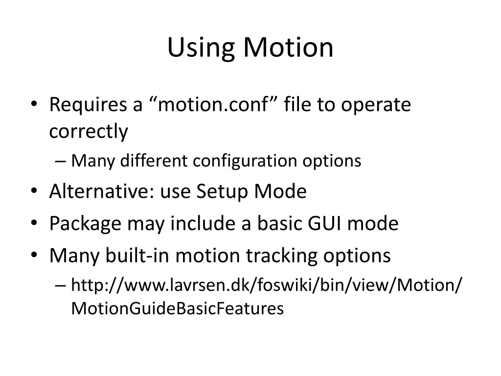 using motion