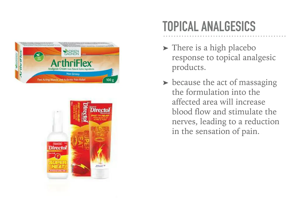 topical analgesics