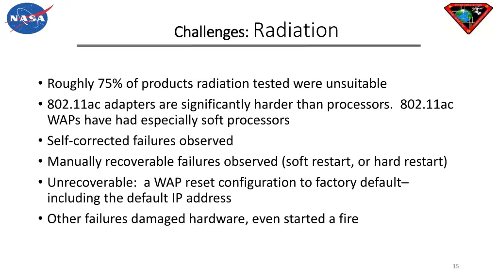 challenges challenges radiation