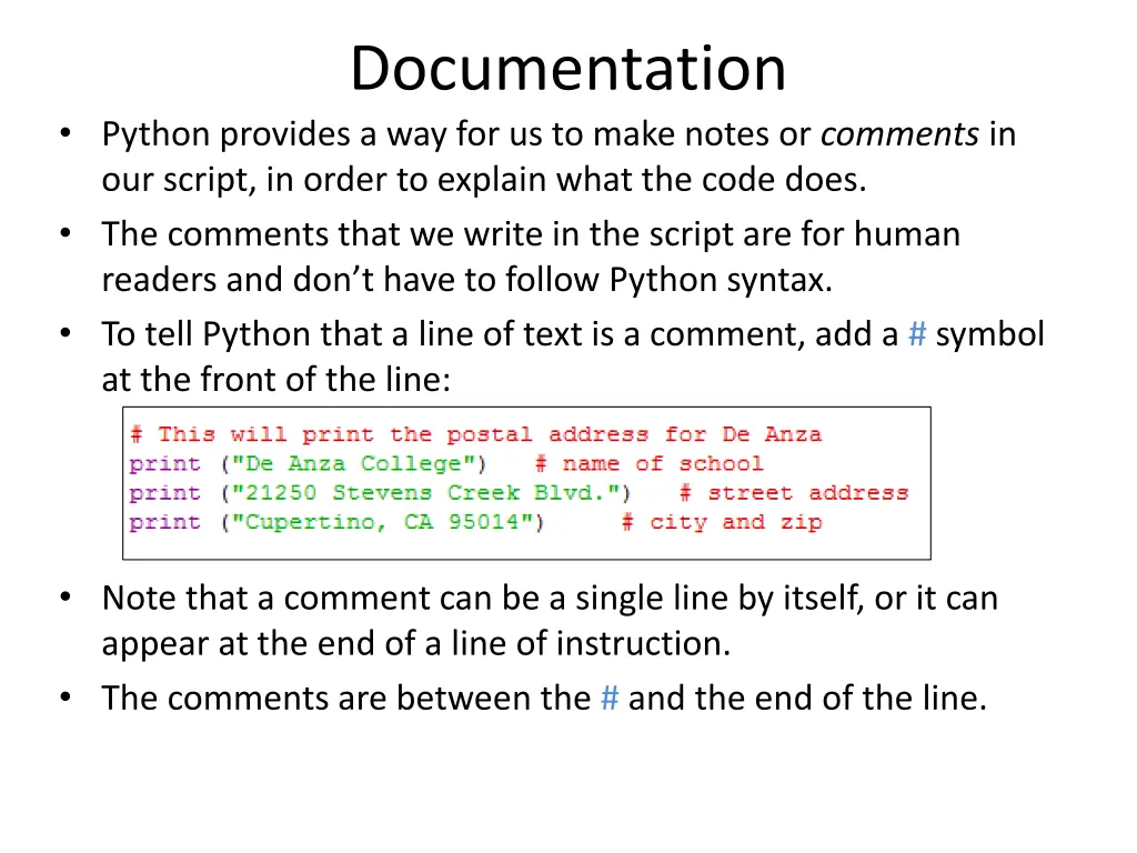 documentation