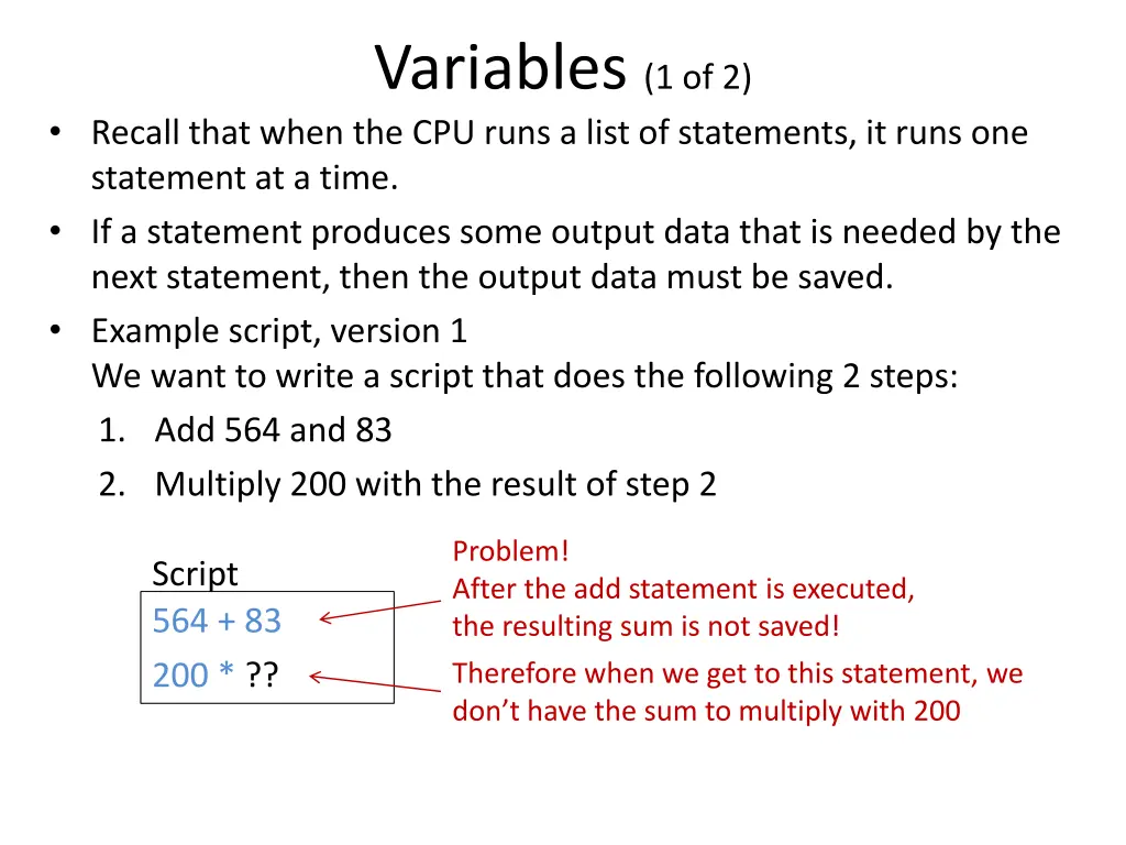 variables 1 of 2