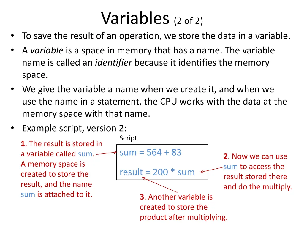 variables 2 of 2