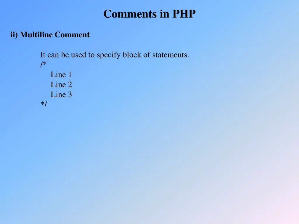 comments in php 1