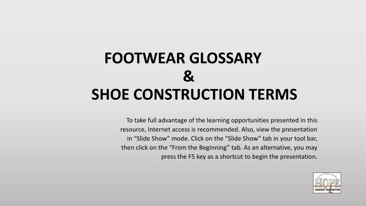 footwear glossary shoe construction terms