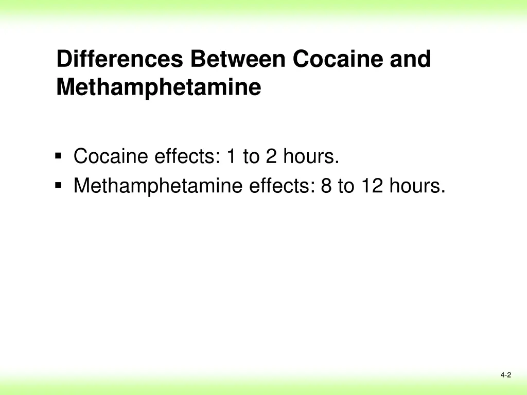 differences between cocaine and methamphetamine