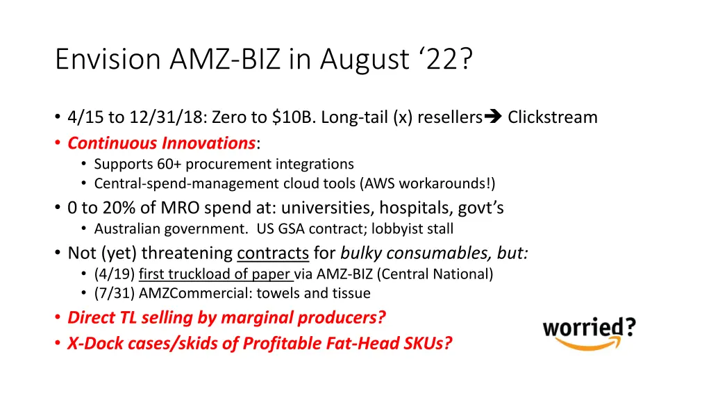 envision amz biz in august 22