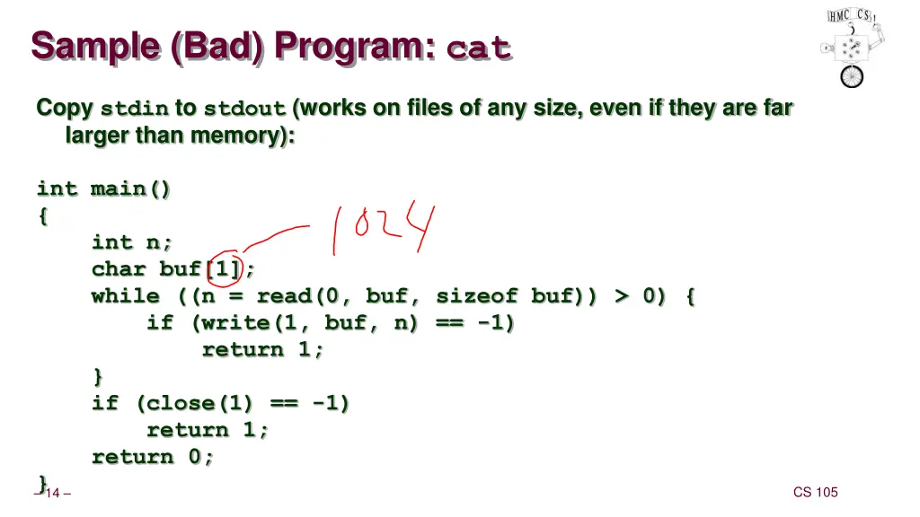 sample bad program cat