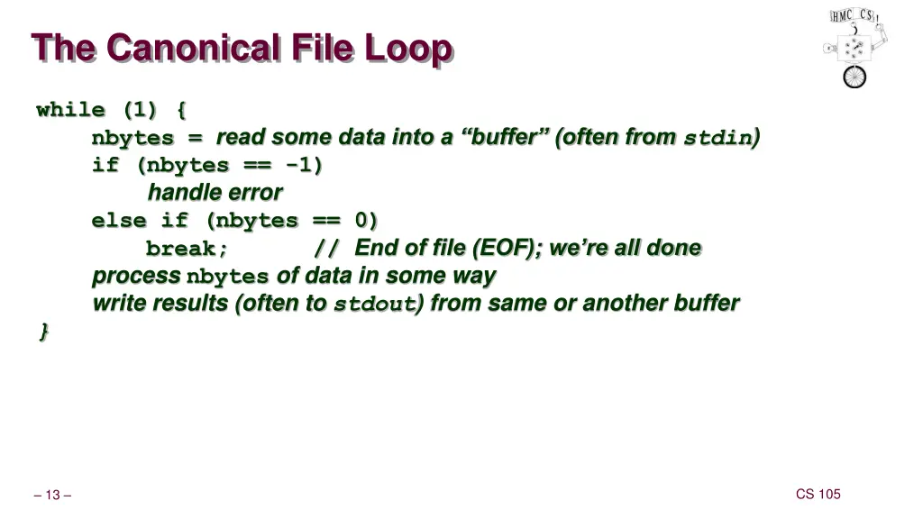 the canonical file loop