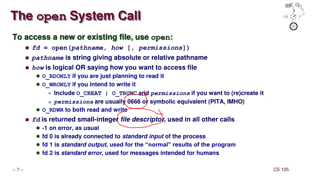 the open system call