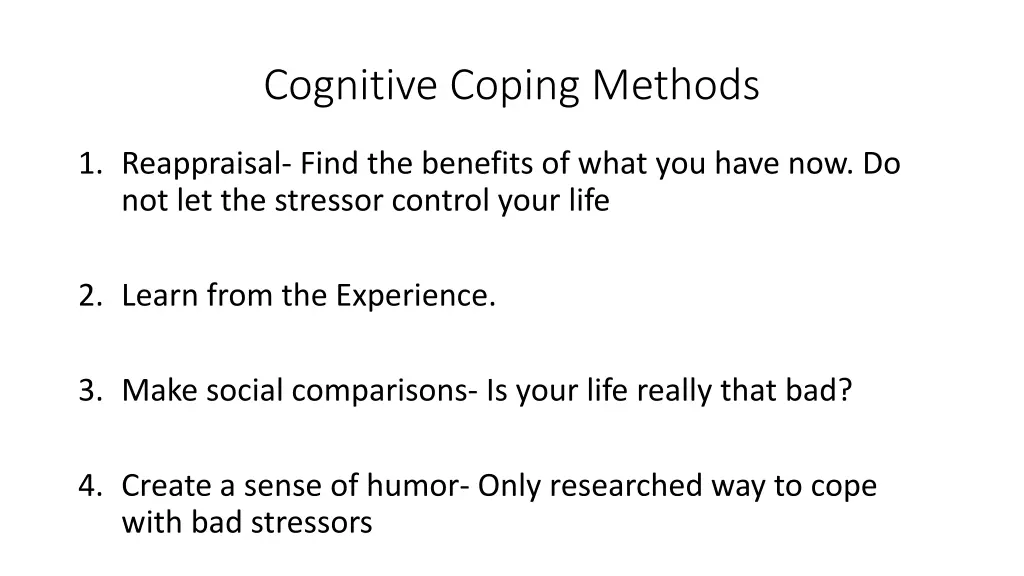 cognitive coping methods