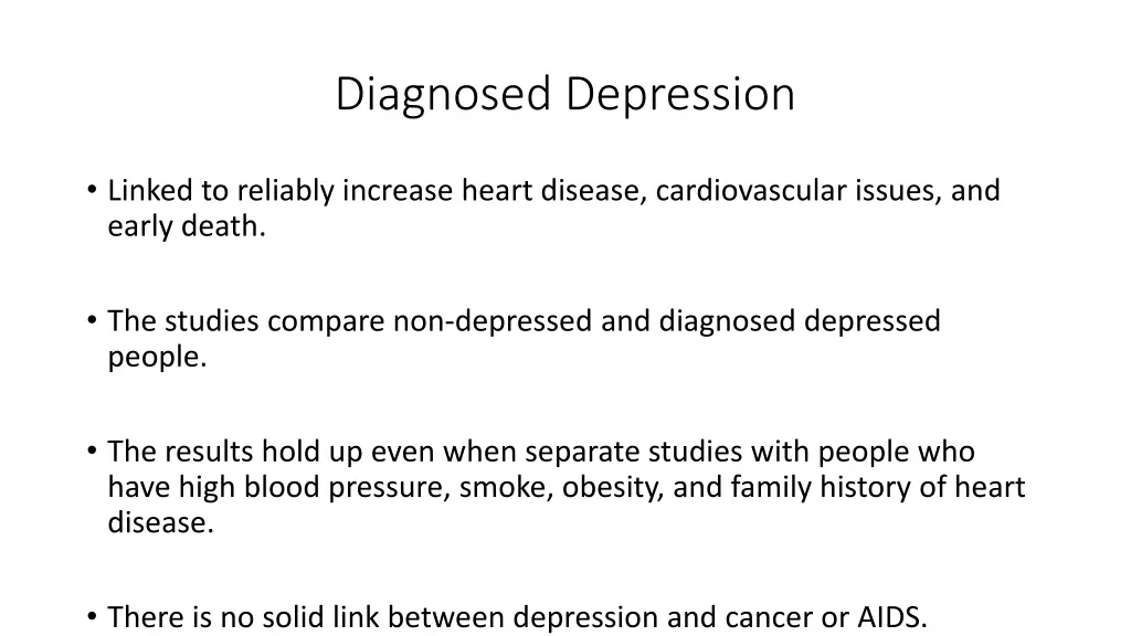 diagnosed depression