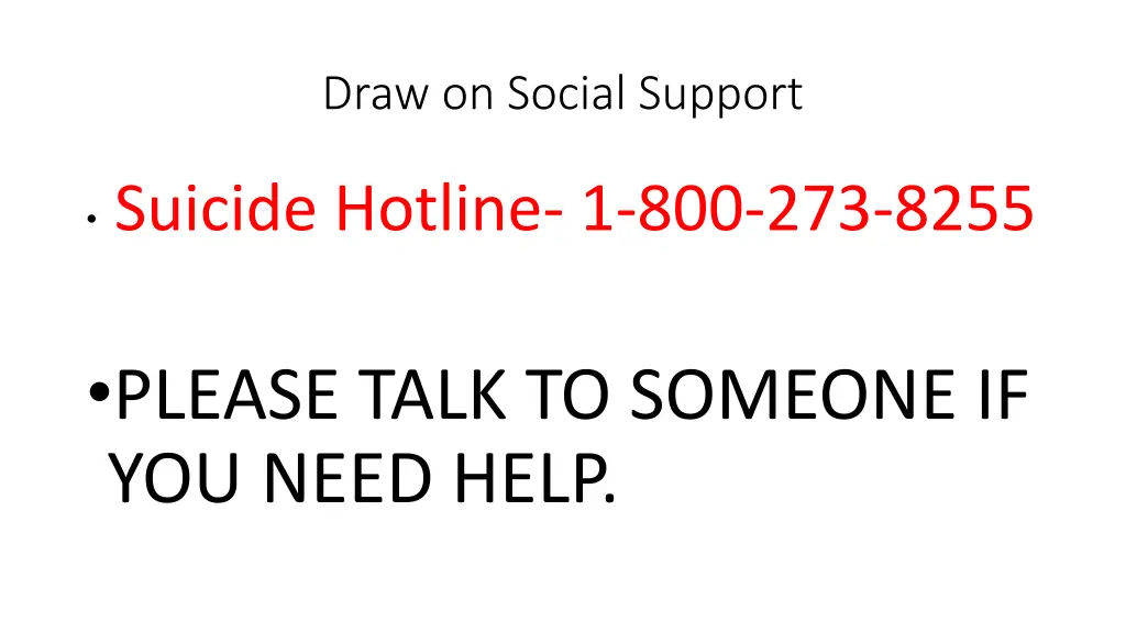 draw on social support