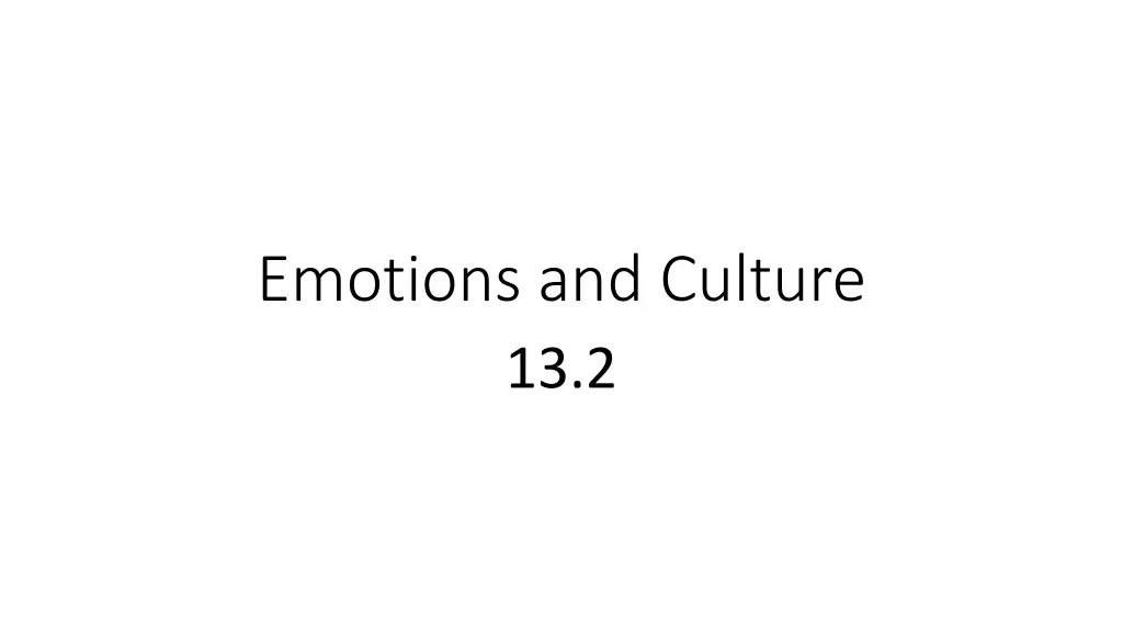 emotions and culture 13 2