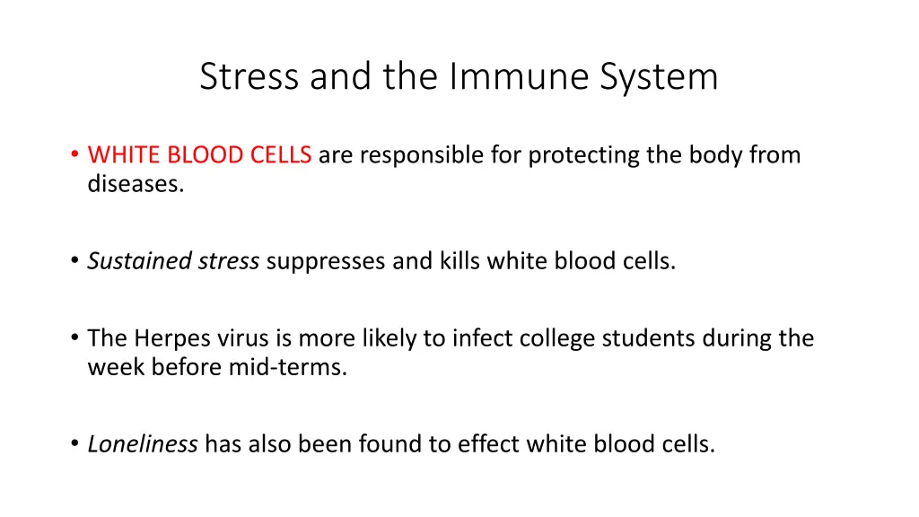 stress and the immune system