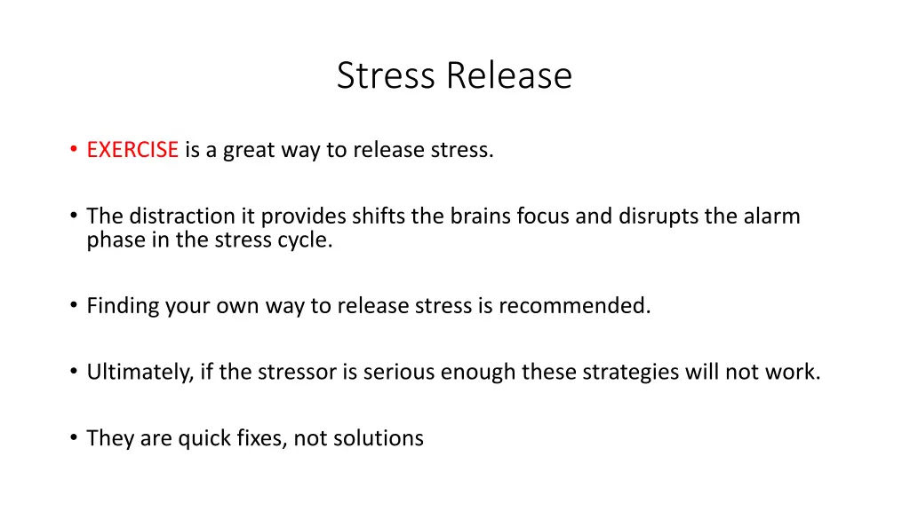 stress release