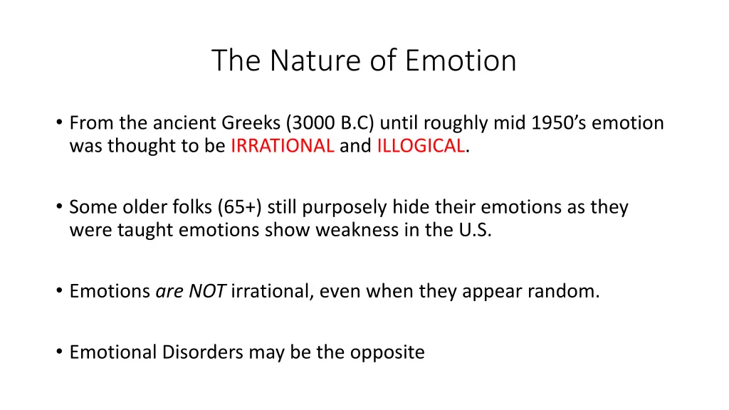 the nature of emotion