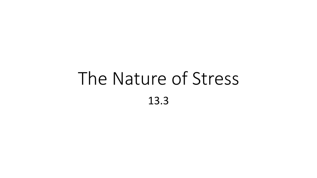 the nature of stress 13 3