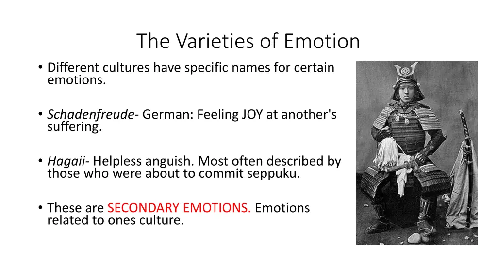 the varieties of emotion different cultures have