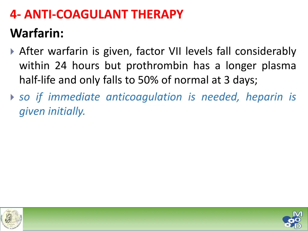 4 anti coagulant therapy warfarin 1