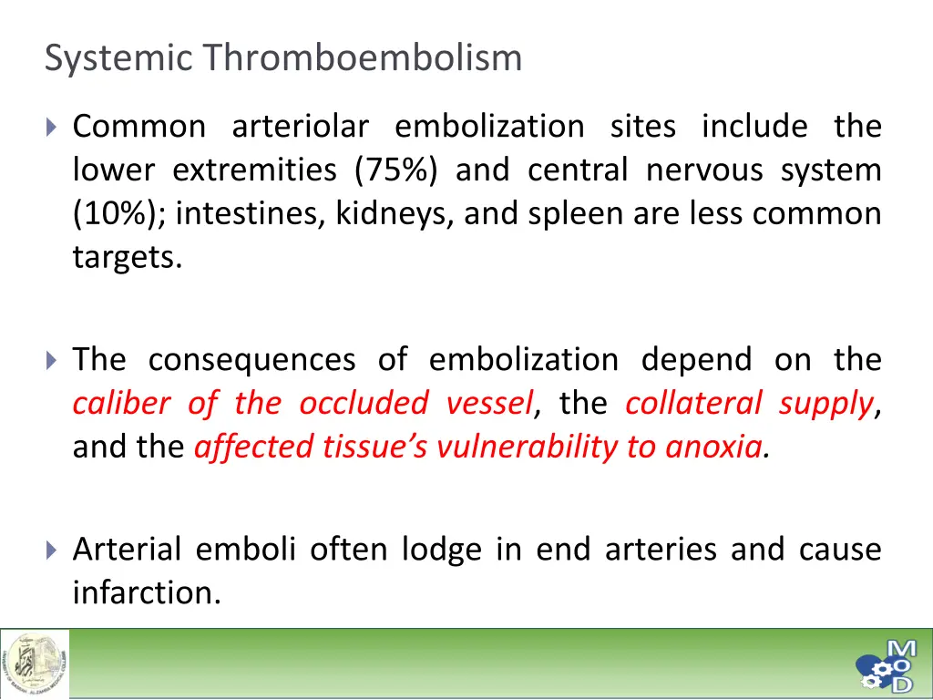 systemic thromboembolism 1