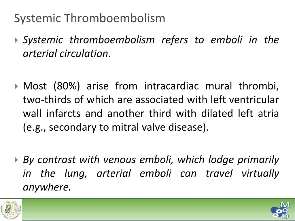 systemic thromboembolism