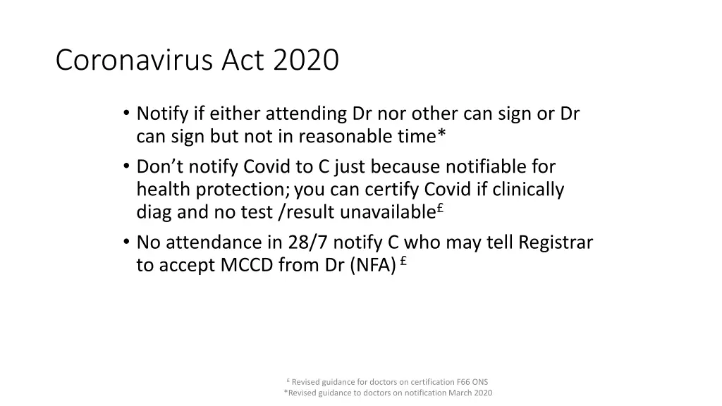 coronavirus act 2020