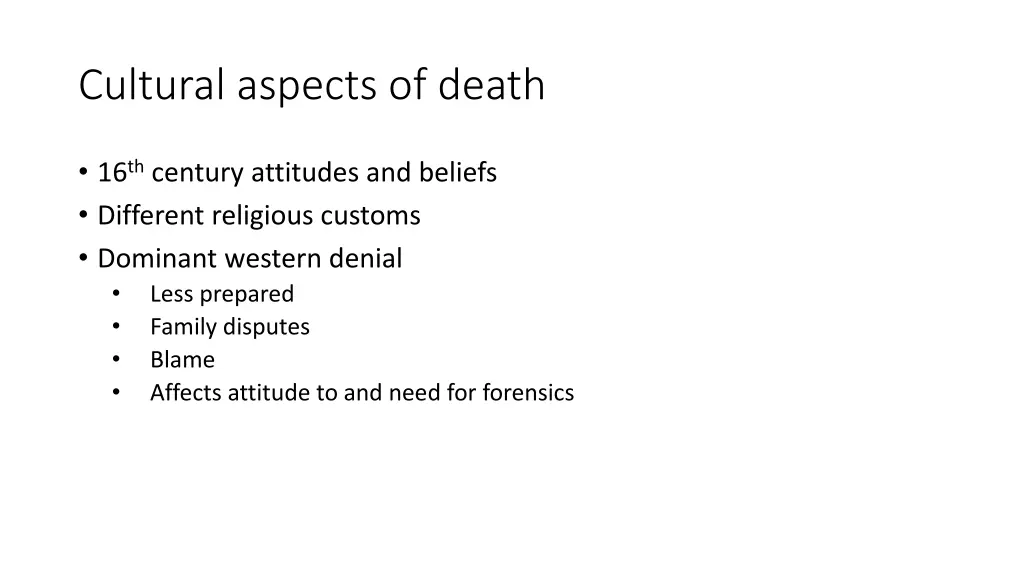 cultural aspects of death