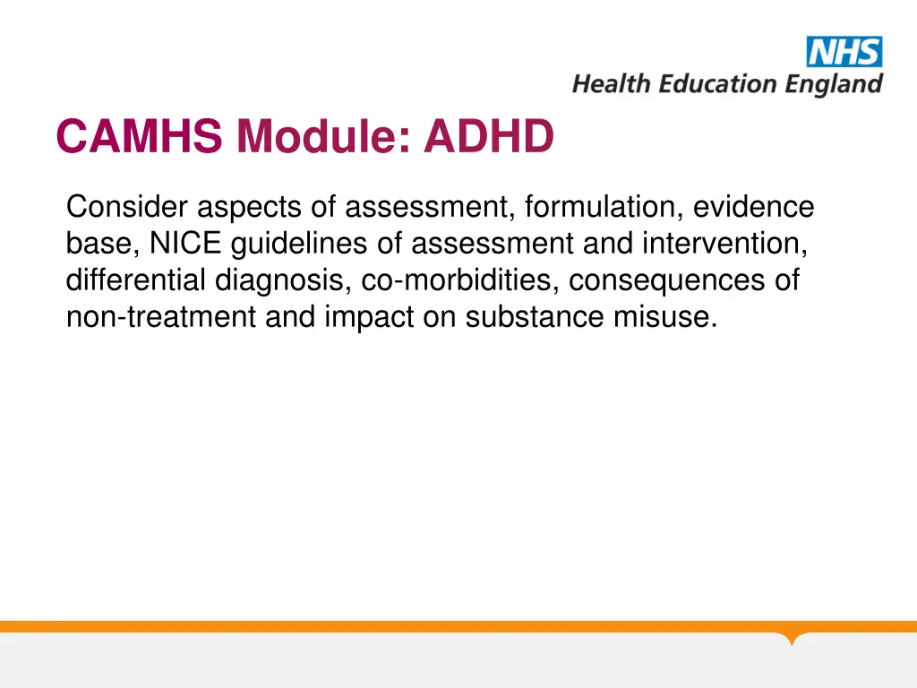 camhs module adhd 2