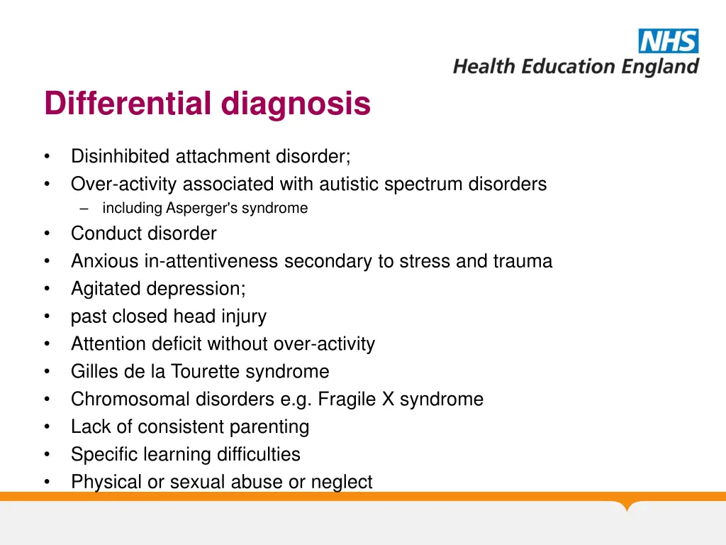 differential diagnosis