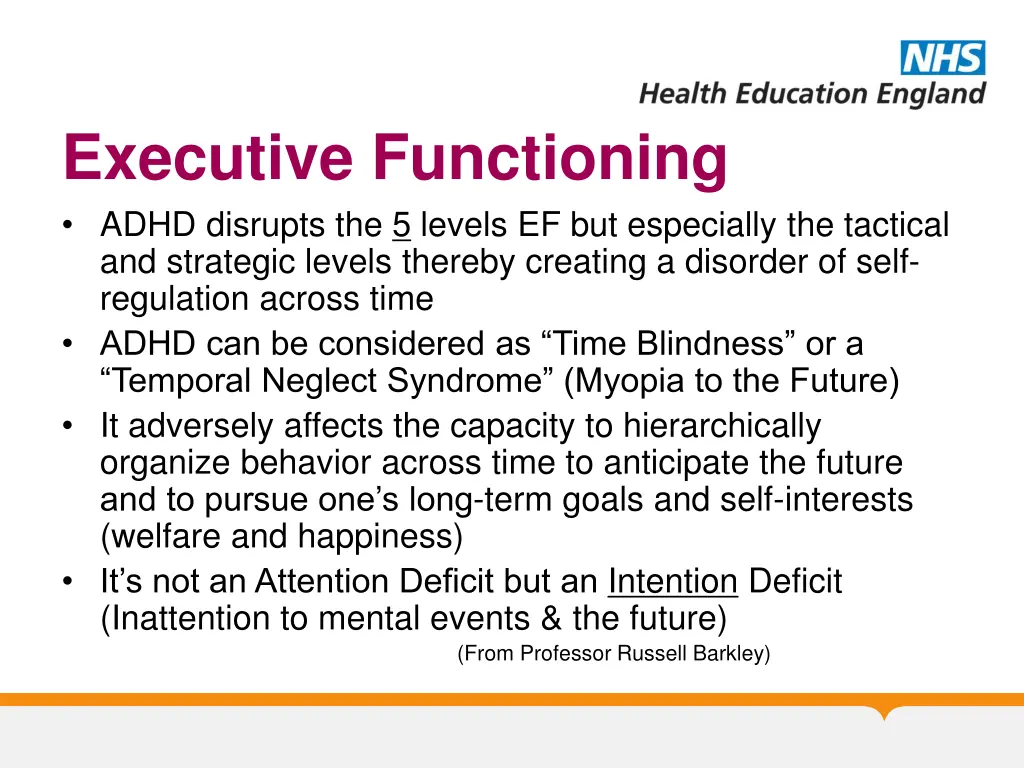 executive functioning