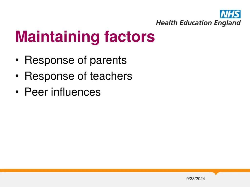 maintaining factors