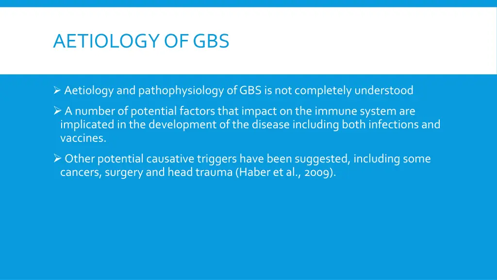 aetiology of gbs