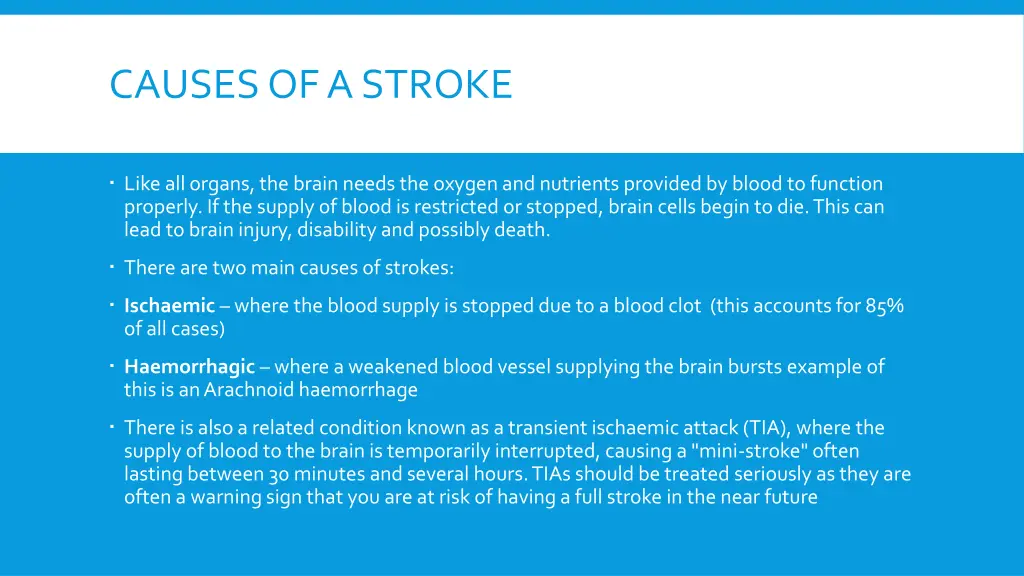 causes of a stroke