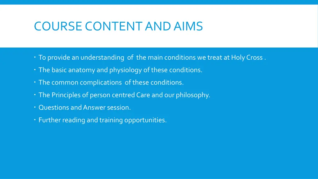 course content and aims