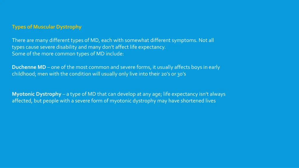 types of muscular dystrophy