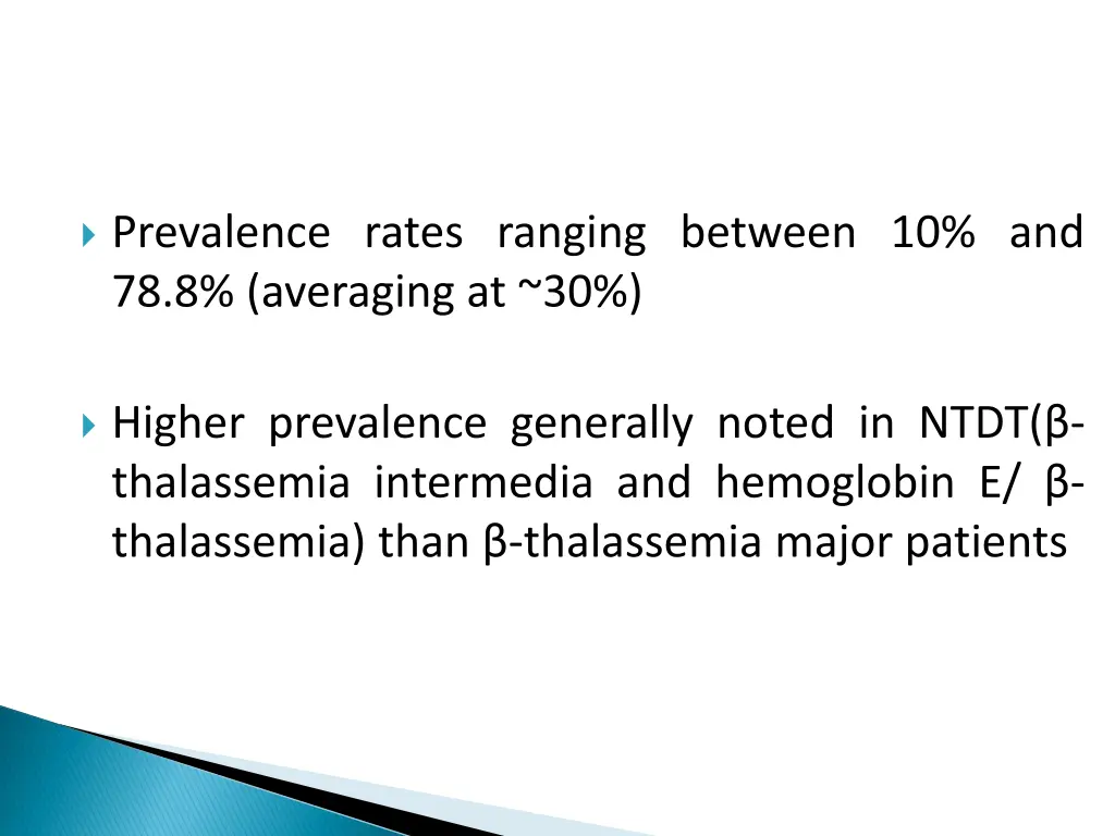 prevalence rates ranging between