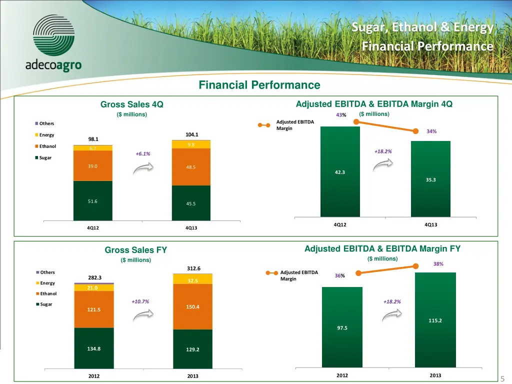 sugar ethanol energy financial performance