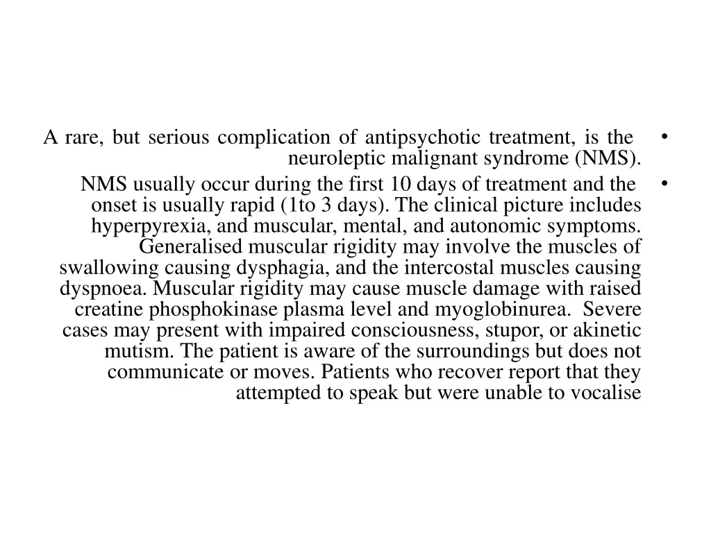 a rare but serious complication of antipsychotic