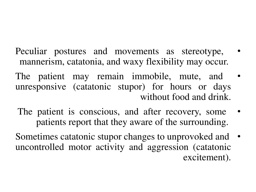 peculiar postures and movements as stereotype