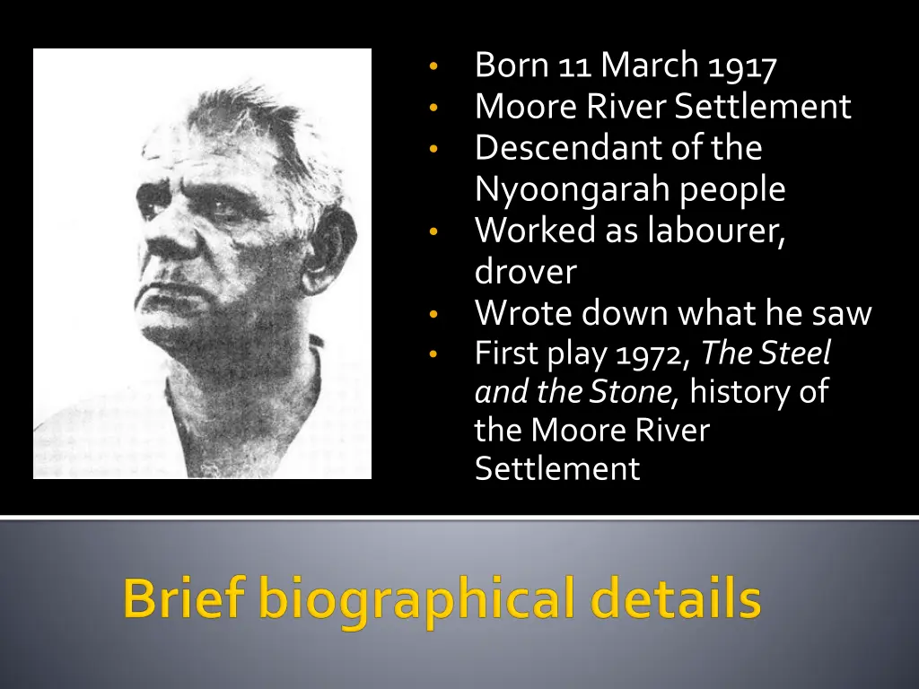 born 11 march 1917 moore river settlement