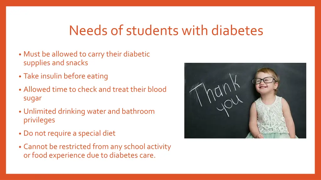 needs of students with diabetes