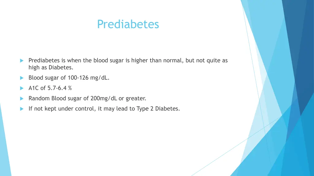 prediabetes