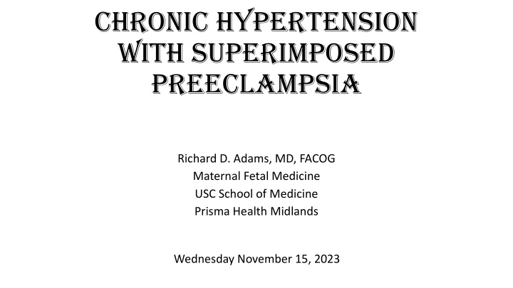 chronic hypertension with superimposed