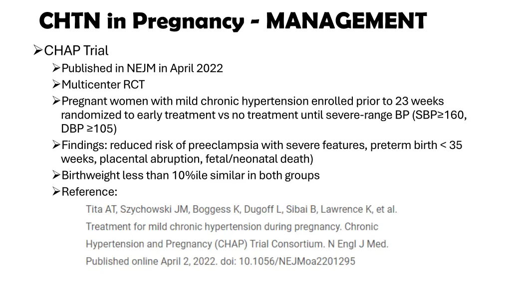 chtn in pregnancy management 4