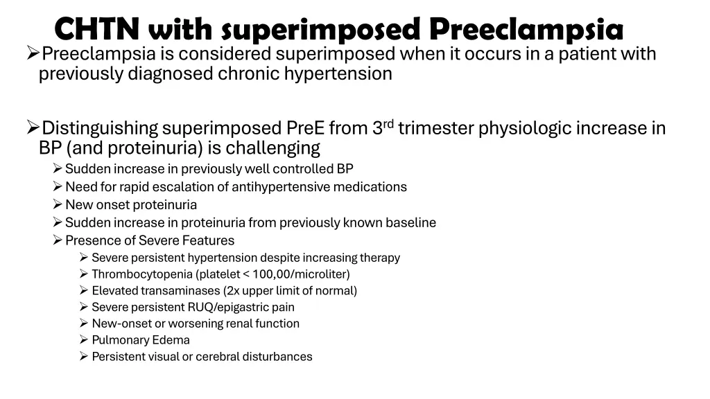 chtn with superimposed preeclampsia