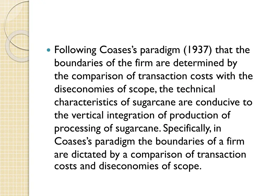 following coases s paradigm 1937 that