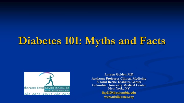 diabetes 101 myths and facts