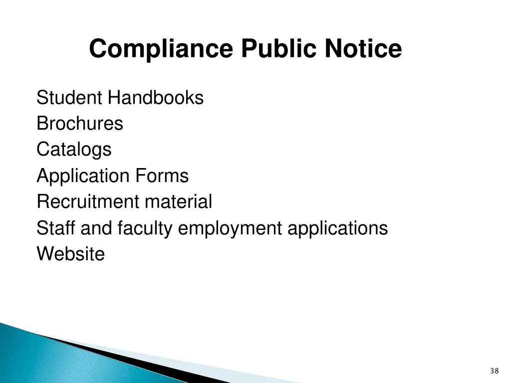 compliance public notice