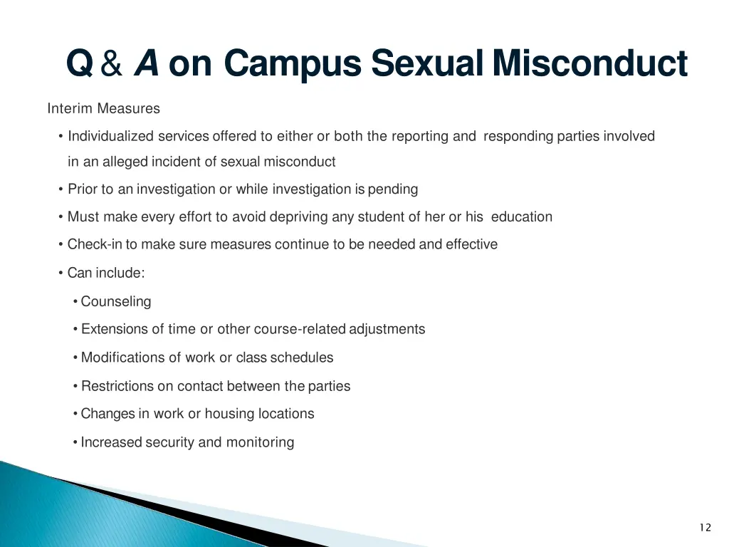 q a on campus sexual misconduct 2